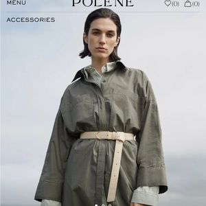 Polene Umi belt - edition sand croco print NWT